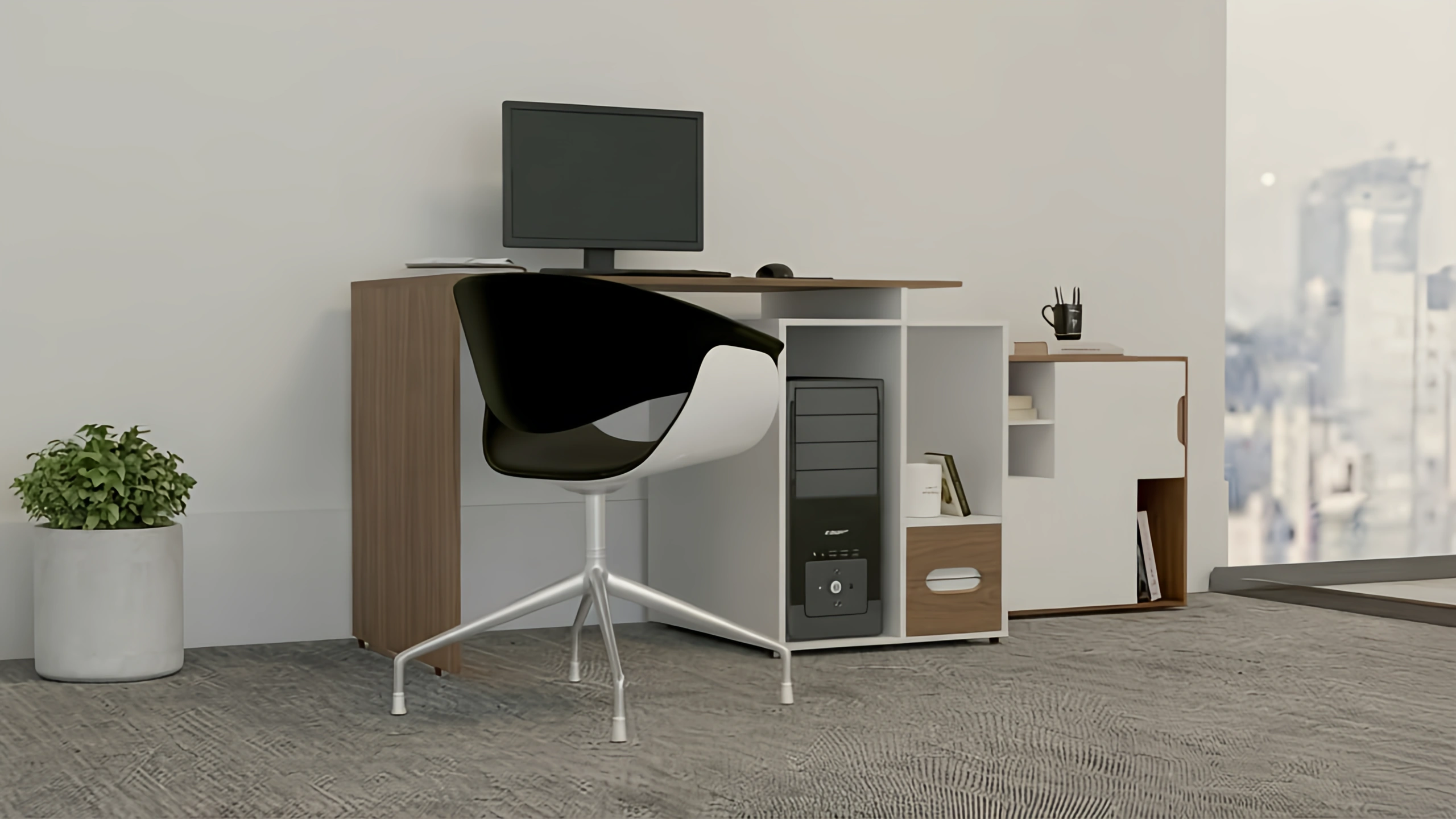 ست اداری مدیریت Set.Of004 – میز مدیریتی و فایل MDF ضدخش
