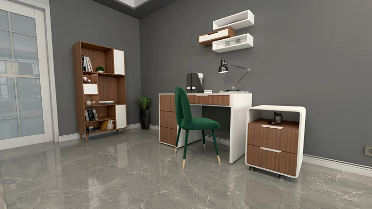 ست اداری مدیریت Set.Of003 – میز، کتابخانه و فایل MDF ضدخش