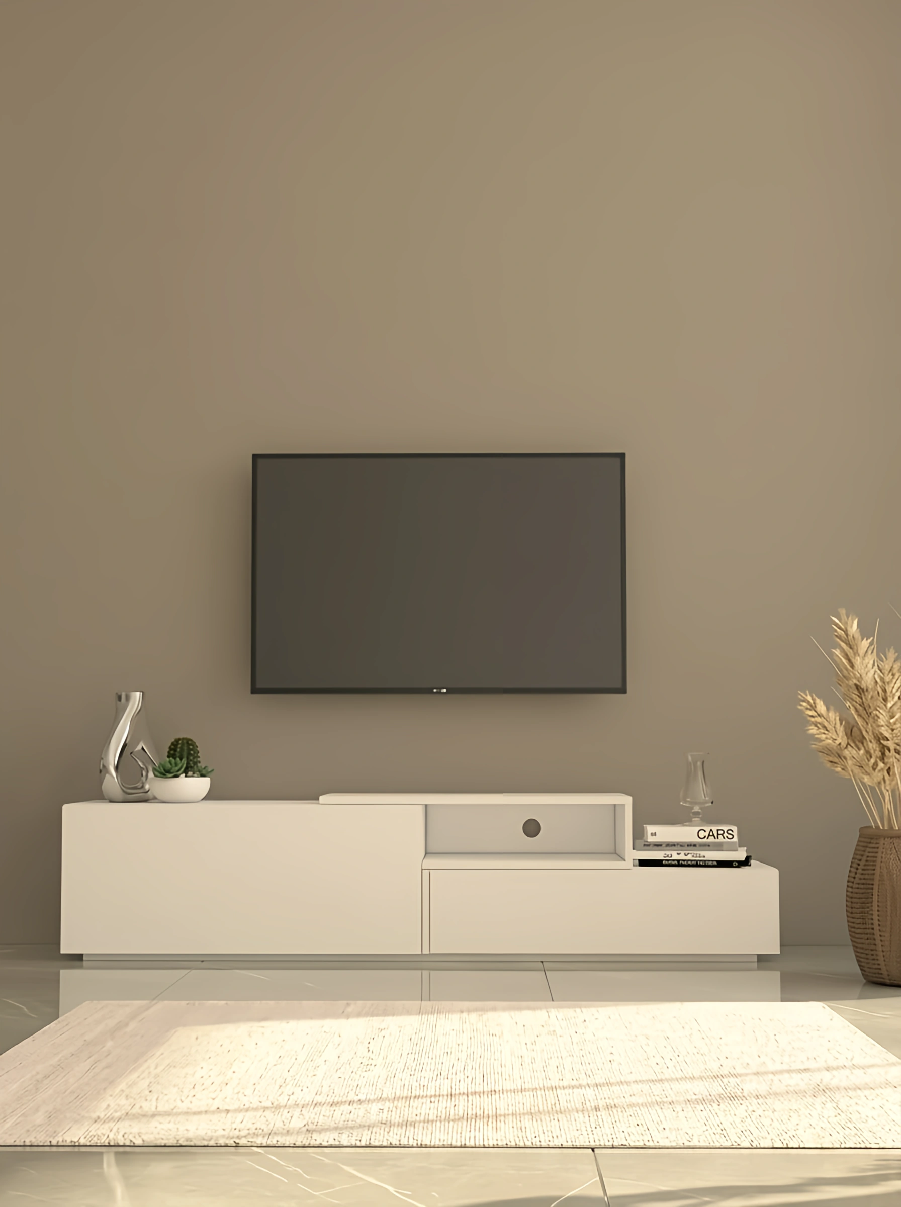 میز تلویزیون ام دی اف مینیمال دارای یک شلف مدل T.S0010