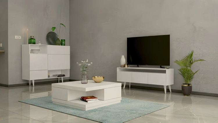 ست میز جلو مبلی، میز تلویزیون و کنسول کمجا Set007 – MDF ضدخش