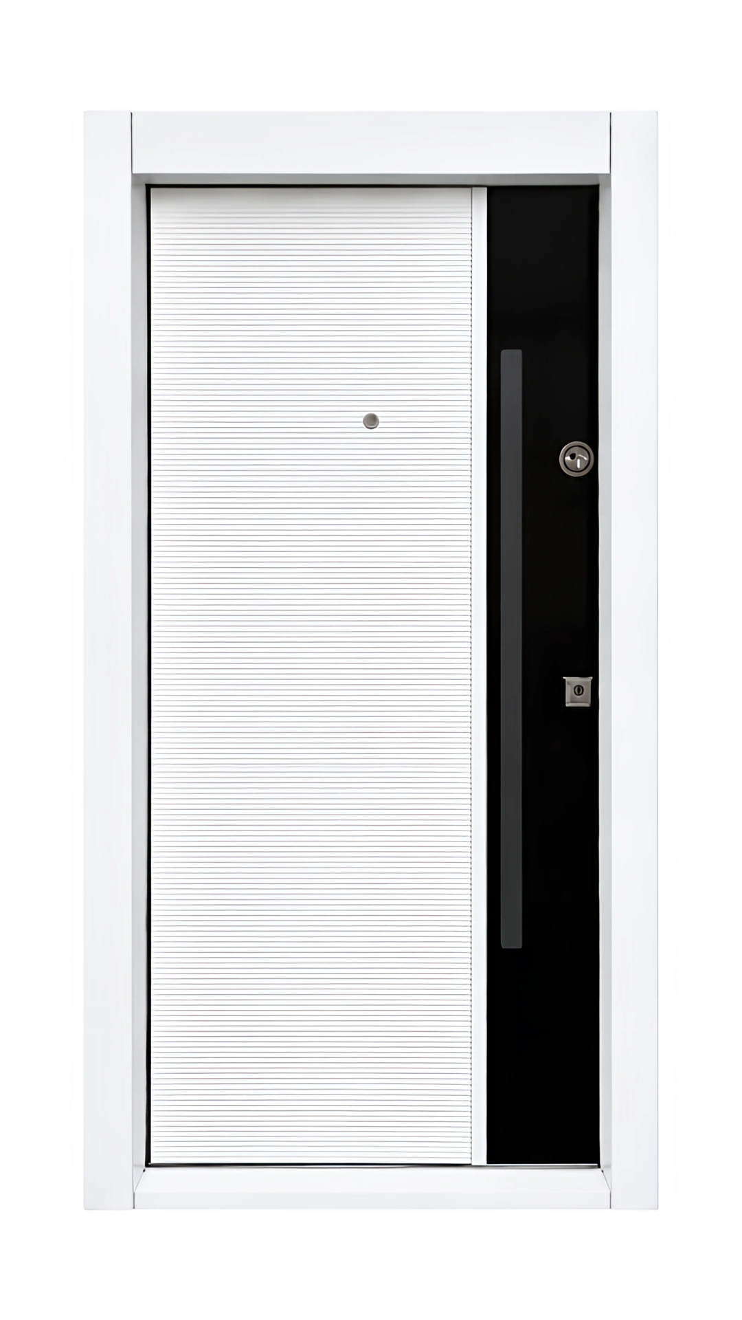 درب ورودی آپارتمانی ضدسرقت مدل درسا پلاس سفید ضد دیلم