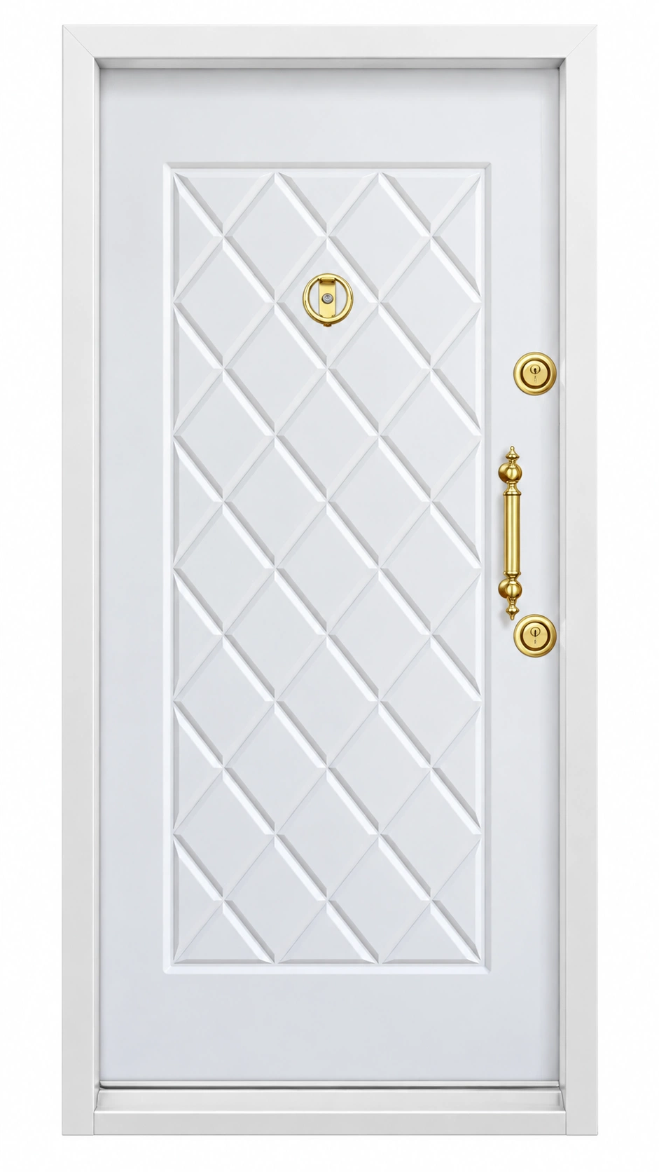 درب ضد سرقت طرح لوزی سفید کد 5020